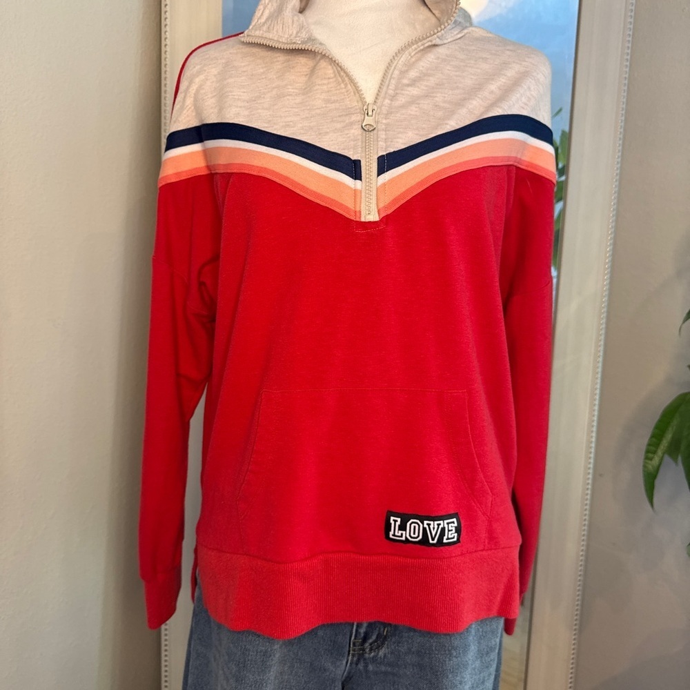 Inspired Hearts Quarter Zip Light Weight Sweatshirt